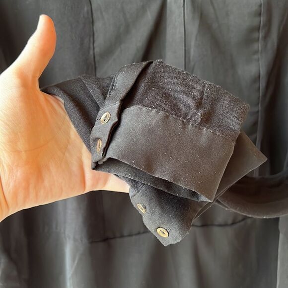 dynamite Black V Neck Sheer Top Size large - Picture 6 of 14